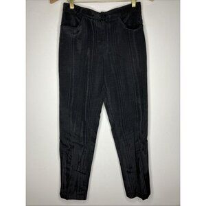 Vintage Y2K Rampage Black Satin Style Shiny Black Pants Women's Small 28" Waist